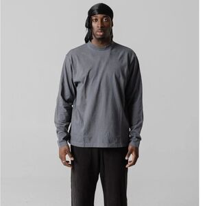 Men's poetic Grey Yeezy Gap LA H02 Regular Long Sleeve Shirt.